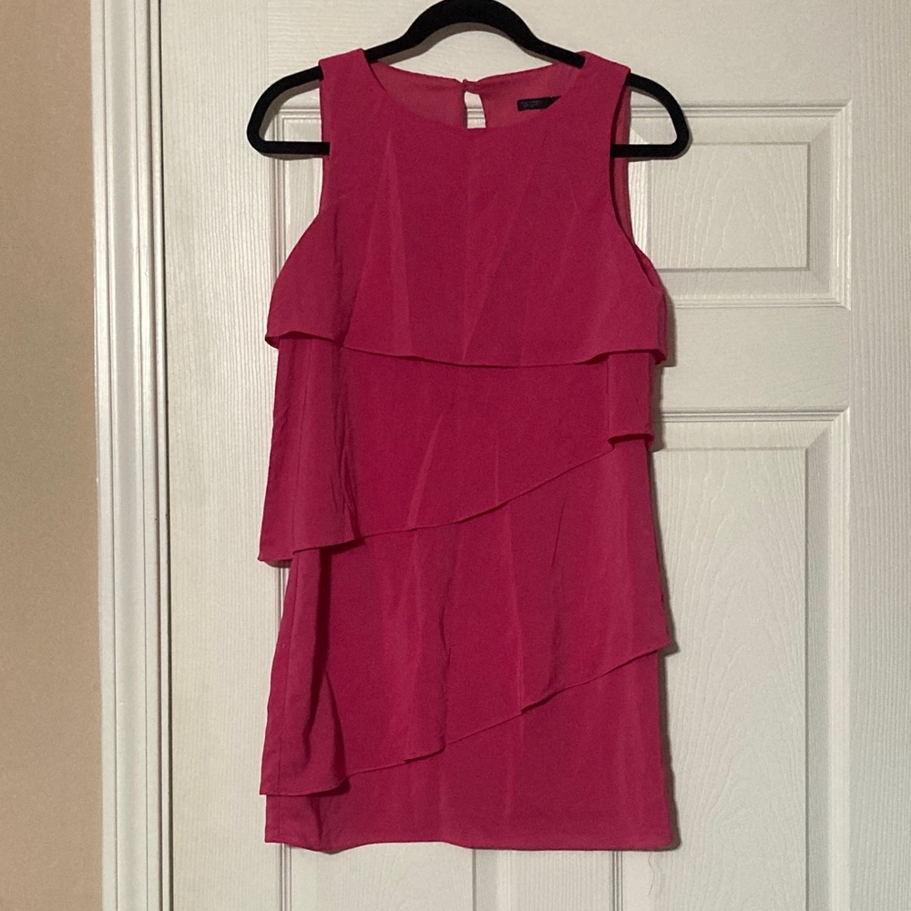Zara Fuchsia Layered Mini Dress - size XS